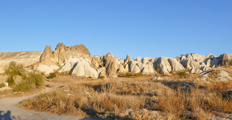 Amazing valley in Cappadocia, unusual relief