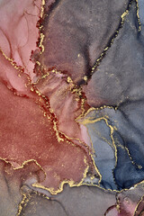 Alcohol ink art.Mixing liquid paints. Modern, abstract colorful background, wallpaper. Marble texture.Translucent colors