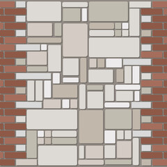Brick wall vector for background designs
