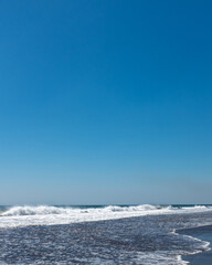 Clear blue sky on the beach