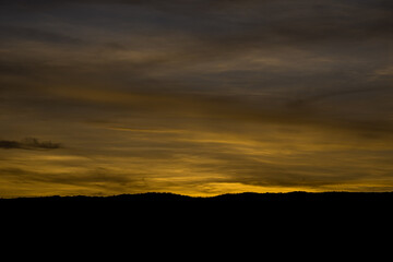 sunset in the mountains
