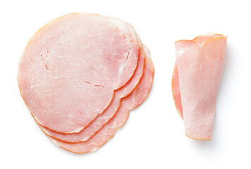 Smoked Pork Loin Isolated On White Background