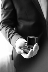 groom man with wedding ring