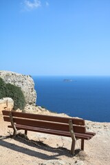Naklejka na ściany i meble View to Dingli Cliffs on the Mediterranean Sea, Malta