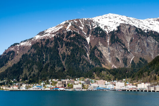 Mount Juneau and the city of Juneau, capital city of Alaska