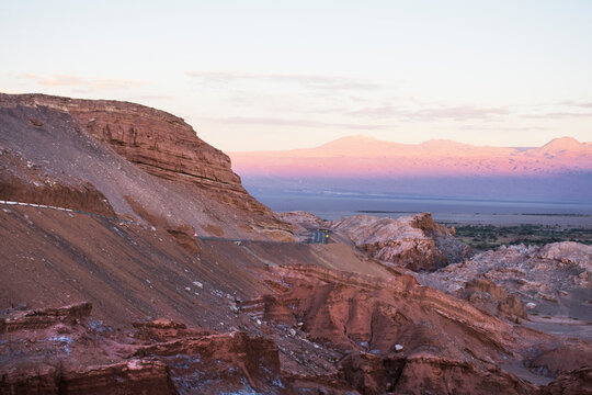 Sunset in Atacama desert , Chile