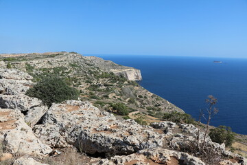 Fototapeta na wymiar Dingli Cliffs on the Mediterranean Sea, Malta