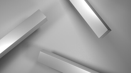 3d render, white minimalist background with geometric shapes, abstract wallpaper