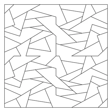 Unusual Abstract Blank Rectangle Jigsaw Puzzle with 12 Pieces. Simple Line  Art Style for Printing and Web Stock Vector - Illustration of white, black:  214036810