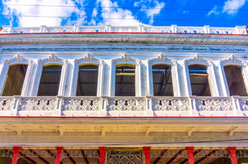 Obraz premium Reconstruction of a colonial-style building in Santa Clara, Cuba