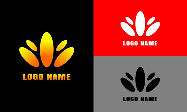 luxury logo design. simple and modern design. with a color composition oreng gradation. suitable for corporate logo designs, restaurants, offices, for brands, etc.