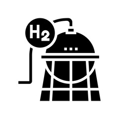 industrial use hydrogen glyph icon vector. industrial use hydrogen sign. isolated contour symbol black illustration