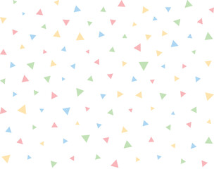 Fototapeta na wymiar Spring and summer background. Simple light bright seamless pattern with small color triangle.