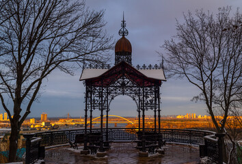 Gazebo in the park of Kiev..