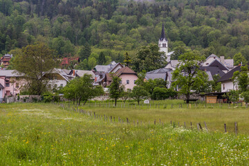 View of Bovec village, Slovenia