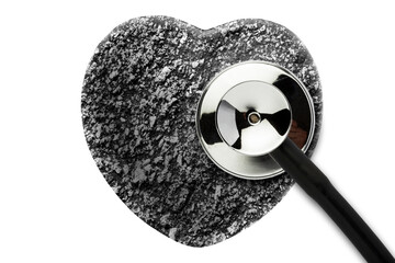 Granite Heart with a Stethoscope