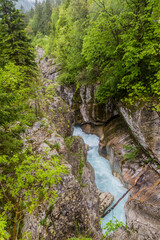 Obraz premium Soca river gorge near Bovec village, Slovenia