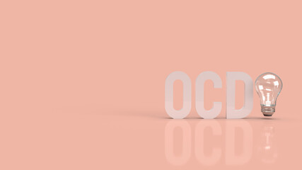 The ocd or obsessive compulsive disorder  for health and medical content 3d rendering