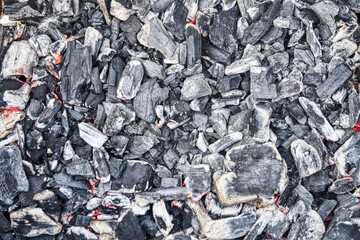 Holzkohle , Feuer