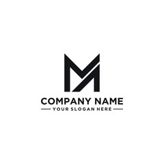MA letter logo design idea. Masculine, abstract, simple, strong and bold. Suitable for construction, but also for other businesses.