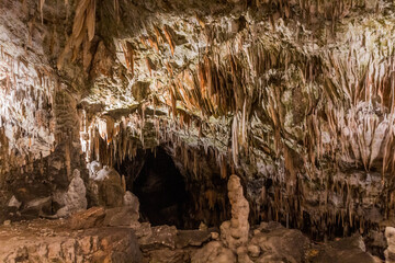 Obraz premium Rock formations of Postojna cave, Slovenia