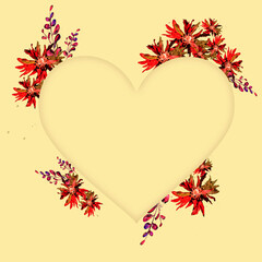 Romantic floral background, Happy Valentine's Day