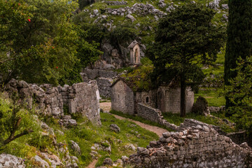 Ruins of Sveti Dorde church above Kotor, Montenegro