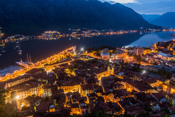 Sunset view of Kotor, Montenegro