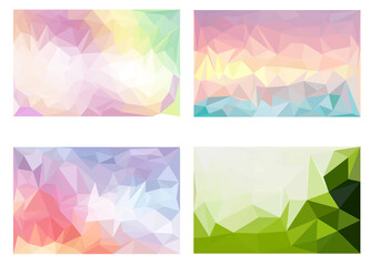 Obraz premium set love concept low poly concept template background 