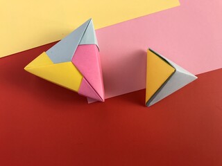 colorful origami boxes