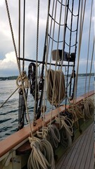 ropes on a sailboat