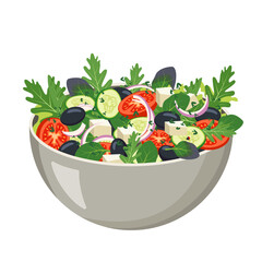 Homemade fresh vegetable salad