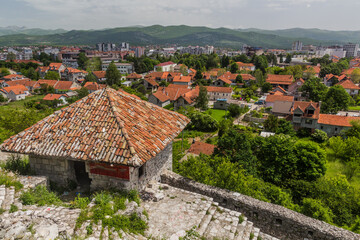 Aerial view of Niksic from Bedem fortress, Montenegro