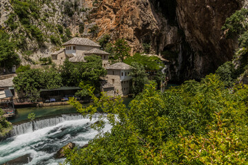 Source of Buna river in Blagaj village near Mostar, Bosnia and Herzegovina