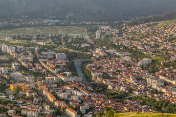 Fototapeta premium Aerial view of Mostar. Bosnia and Herzegovina