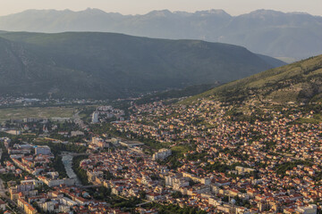 Aerial view of Mostar. Bosnia and Herzegovina