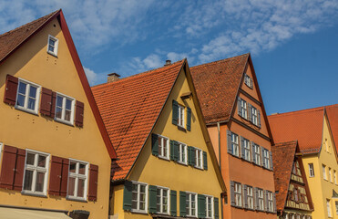 Fototapeta na wymiar Medieval houses in Dinkelsbuhl, Bavaria state, Germany
