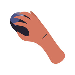 Hand holding mouse vector design