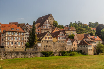 Half timbered houses in Schwabisch Hall, Germany