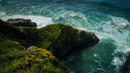 waves crash on Oregon coast 