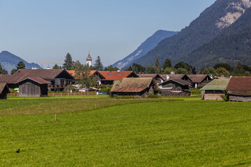 Fototapeta na wymiar View of Garmisch-Partenkirchen in Bayern, Germany
