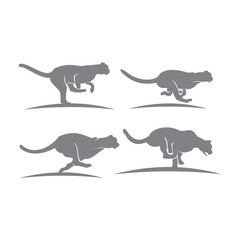 Cheetah Set template illustration Wild cat emblem design editable for your business