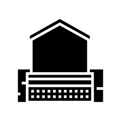 house foundation stone glyph icon vector. house foundation stone sign. isolated contour symbol black illustration