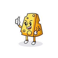 Cute cheese mascot logo design