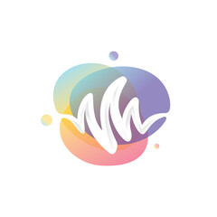 Obraz premium Colorful pulse logo template design