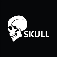 Skull logo template design vector