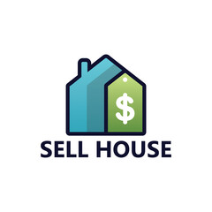 Sell house logo template design