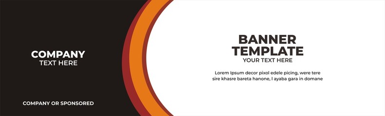 Illustration vector graphic banner template, perfect for advertising, banner, banner corporate, etc