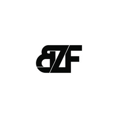 bzf letter original monogram logo design