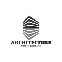 Real Estate logo design template. Corporate branding identity.